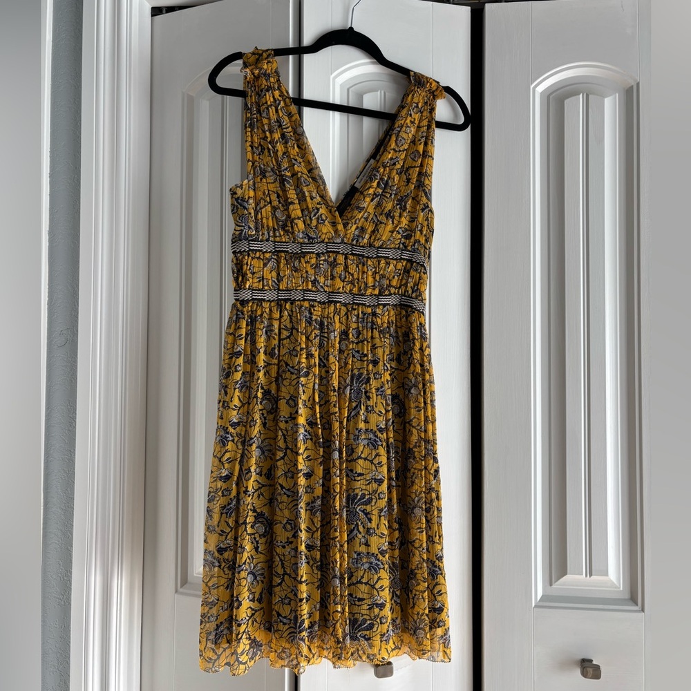 Isabel Marant Yellow and Blue Floral Dress